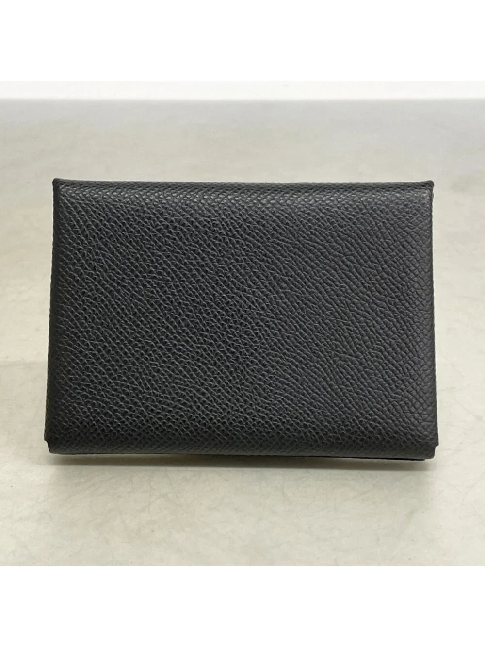 Hermes Coin Purse Calvi Duo Veau Epsom Black Silver